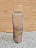 Bouteille en verre givré
