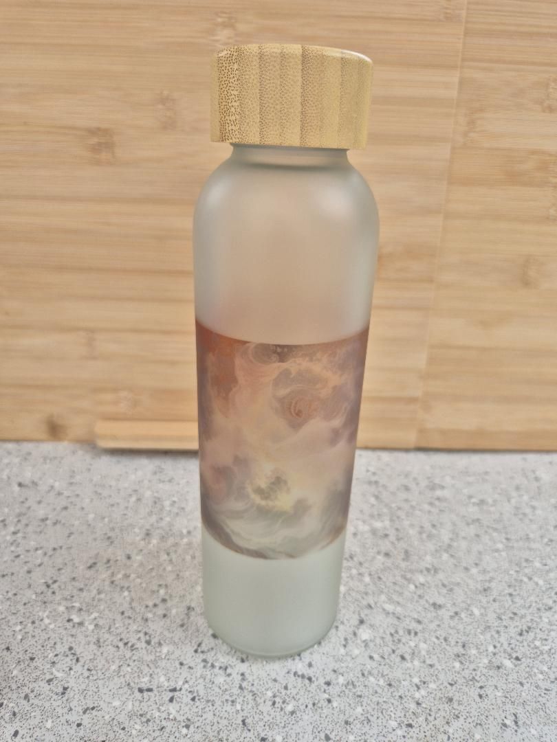 Bouteille en verre givré