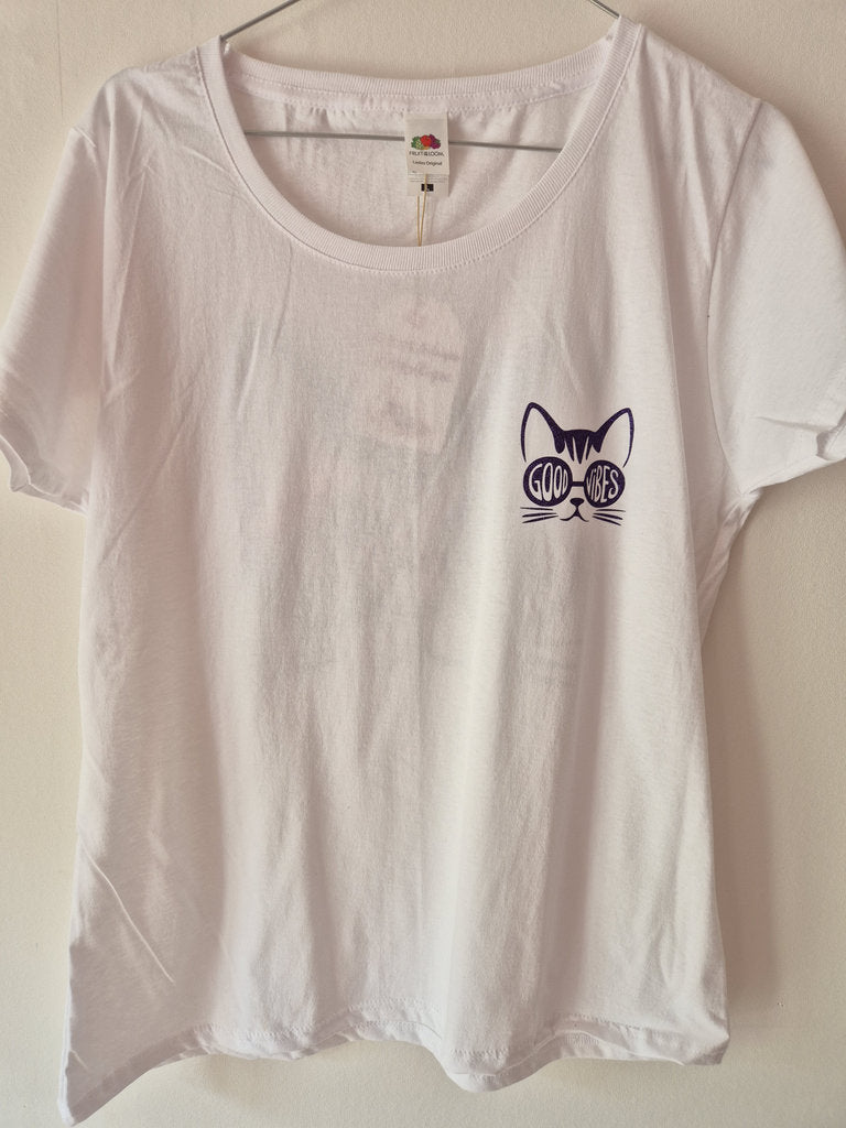 T-shirt Good vibes pailleté