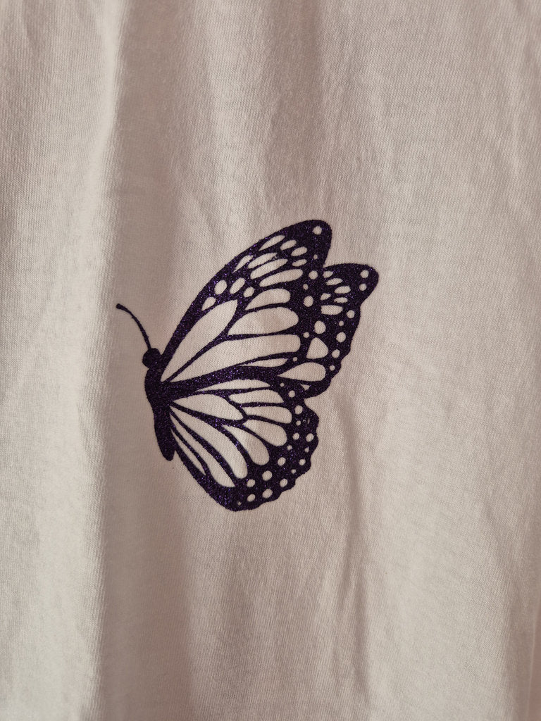 T-shirt papillon pailleté