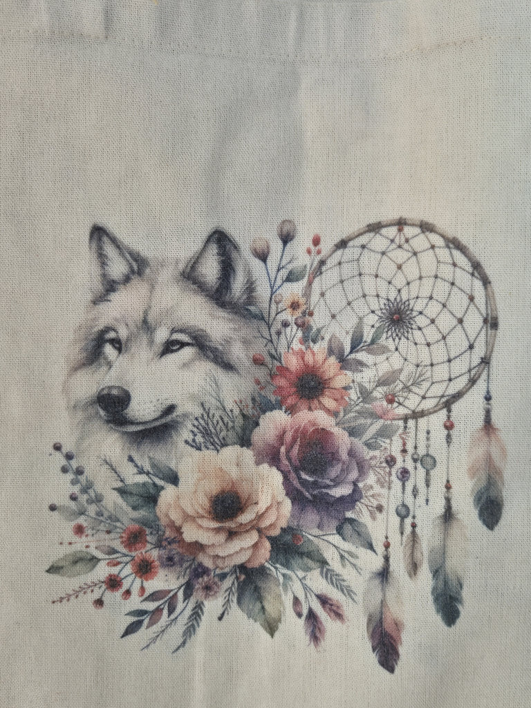 Tote Bag Loup Attrape-Rêves
