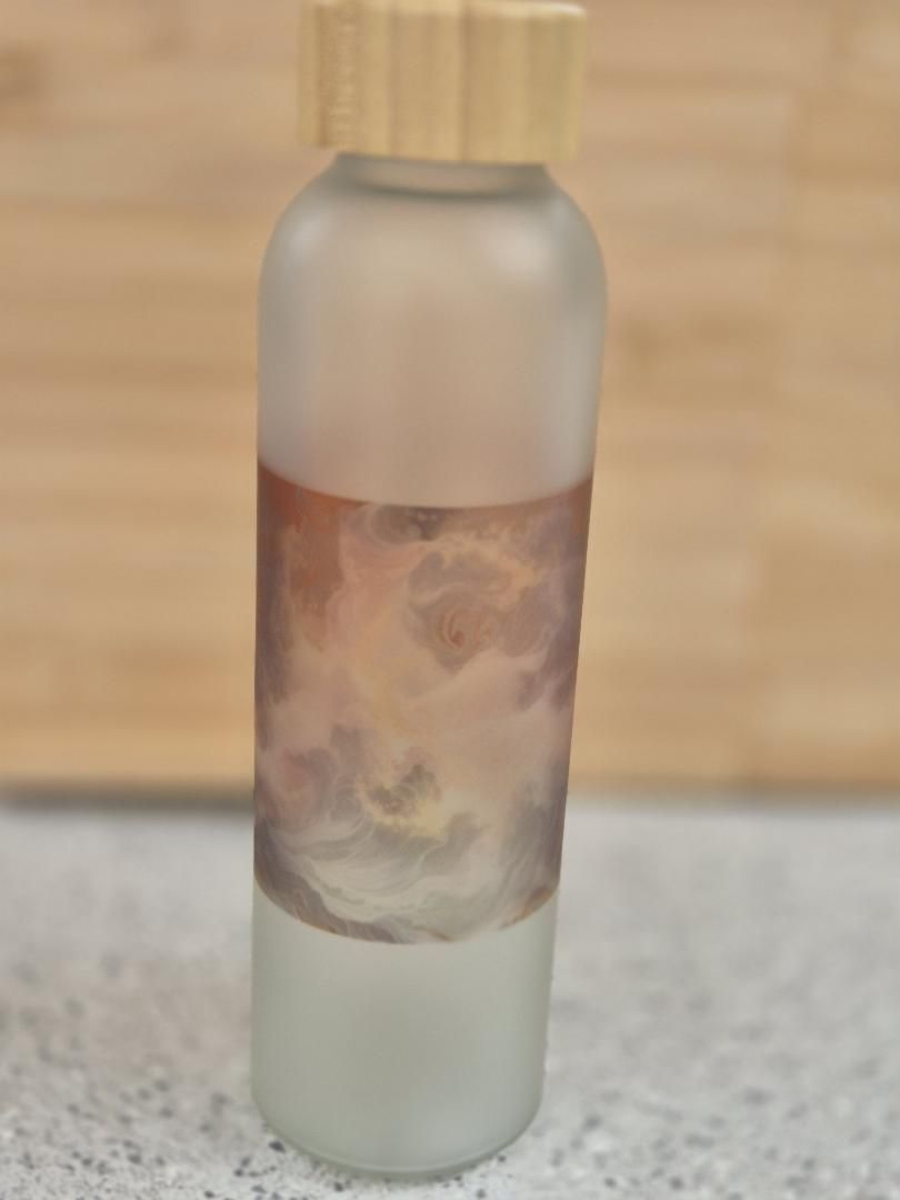 Bouteille en verre givré