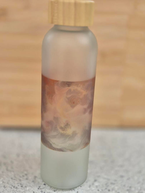 Bouteille en verre givré
