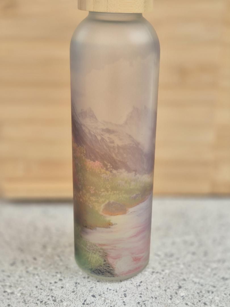 Bouteille en verre givré