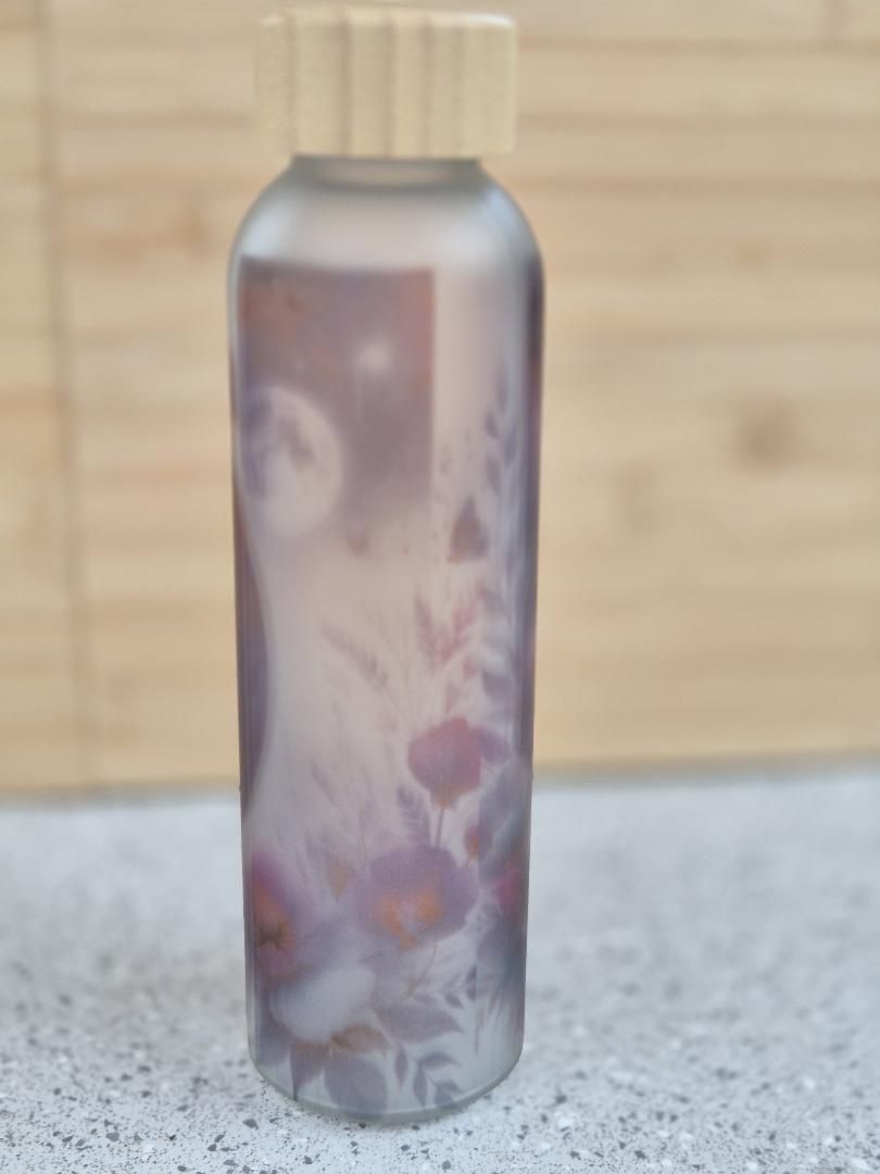 Bouteille en verre givré