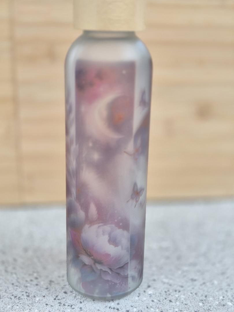 Bouteille en verre givré