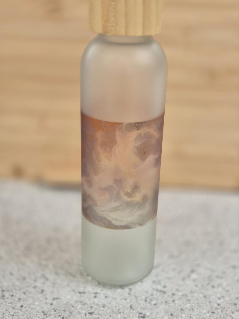 Bouteille en verre givré